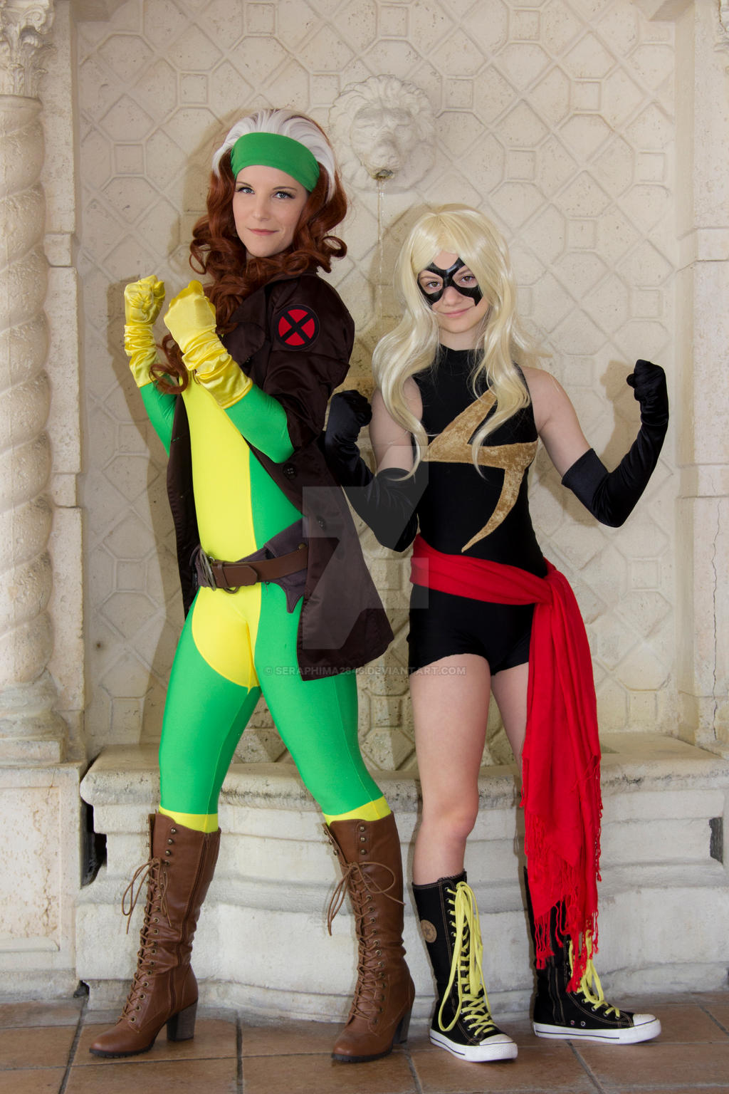 Rogue and Ms. Marvel by Seraphima2846 on DeviantArt