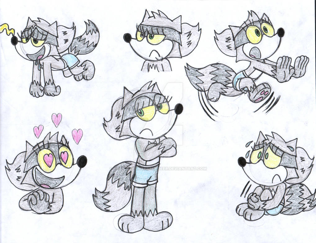 Rezo The Racoon Rachel the raccoon expression sheet by officalHunterthedeer on DeviantArt