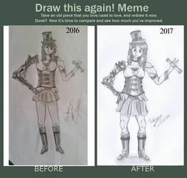 Camille Steampunk Girl Before After