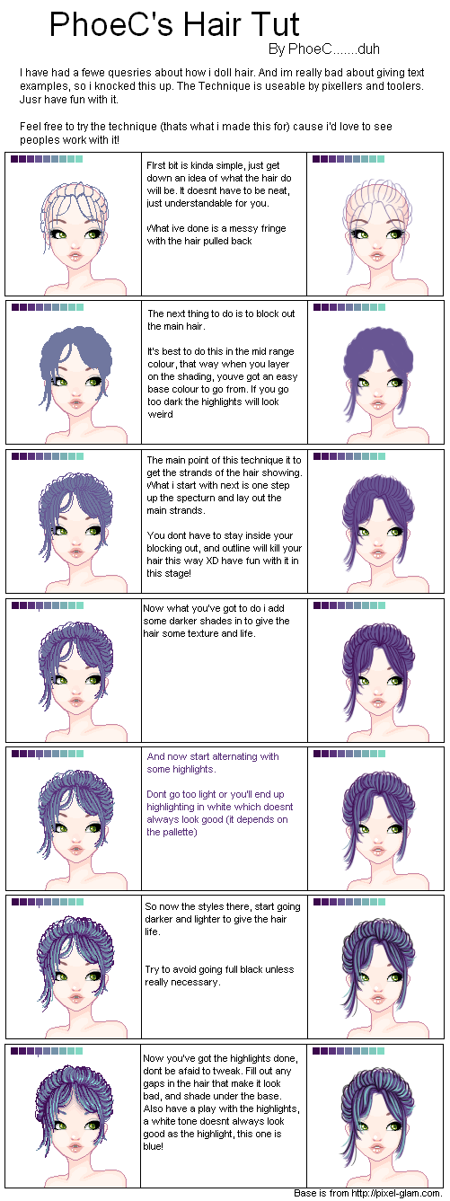 Hair Tut for Pixel-Tool Dolls