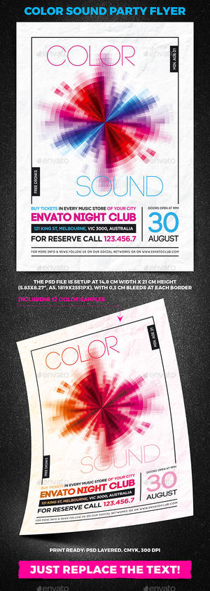 Color Sound Party Flyer