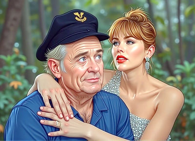AI Illustration - Man and woman in nature