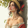 Roman beauty under a tree - AIArt1st