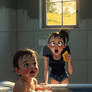Mom, Jimmy is being cuter than me again - AIArt1st