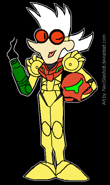 Mrs. Wakeman in a Samus suit