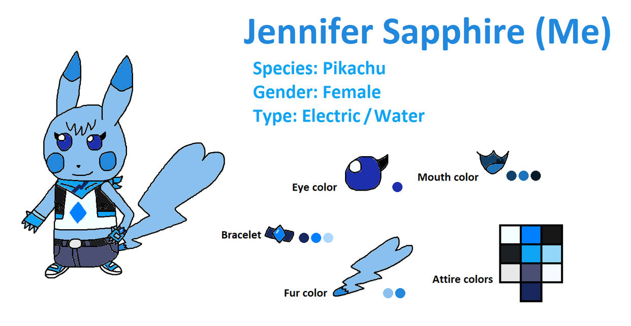 Jennifer Sapphire (Pikachu Form) Ref Sheet by AlphaSapphire205 on ...