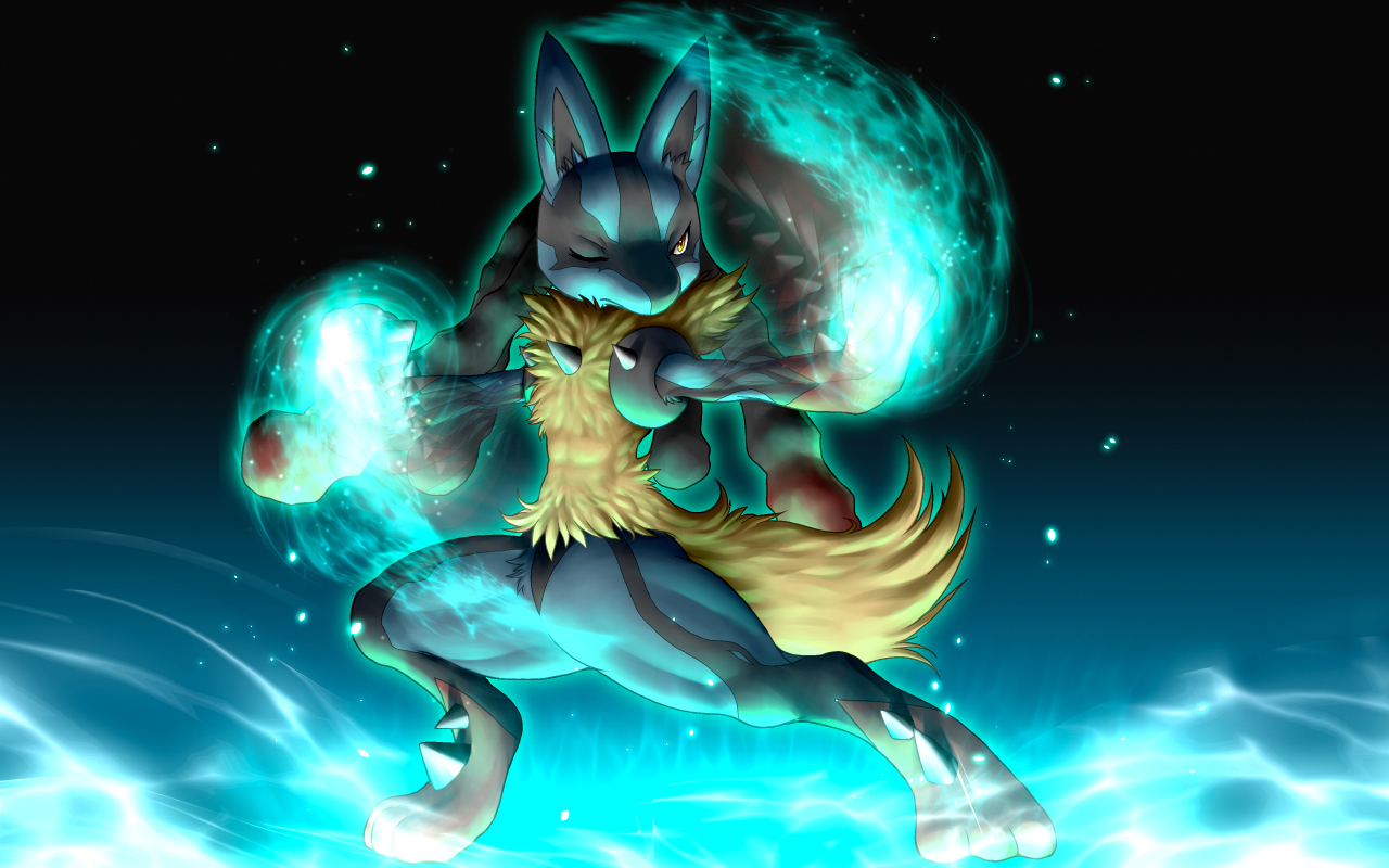 Lucario, Aura Sphere by ishmam on deviantART