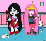 Marceline and Princess Bubblegum by BlackRoseHalfeti