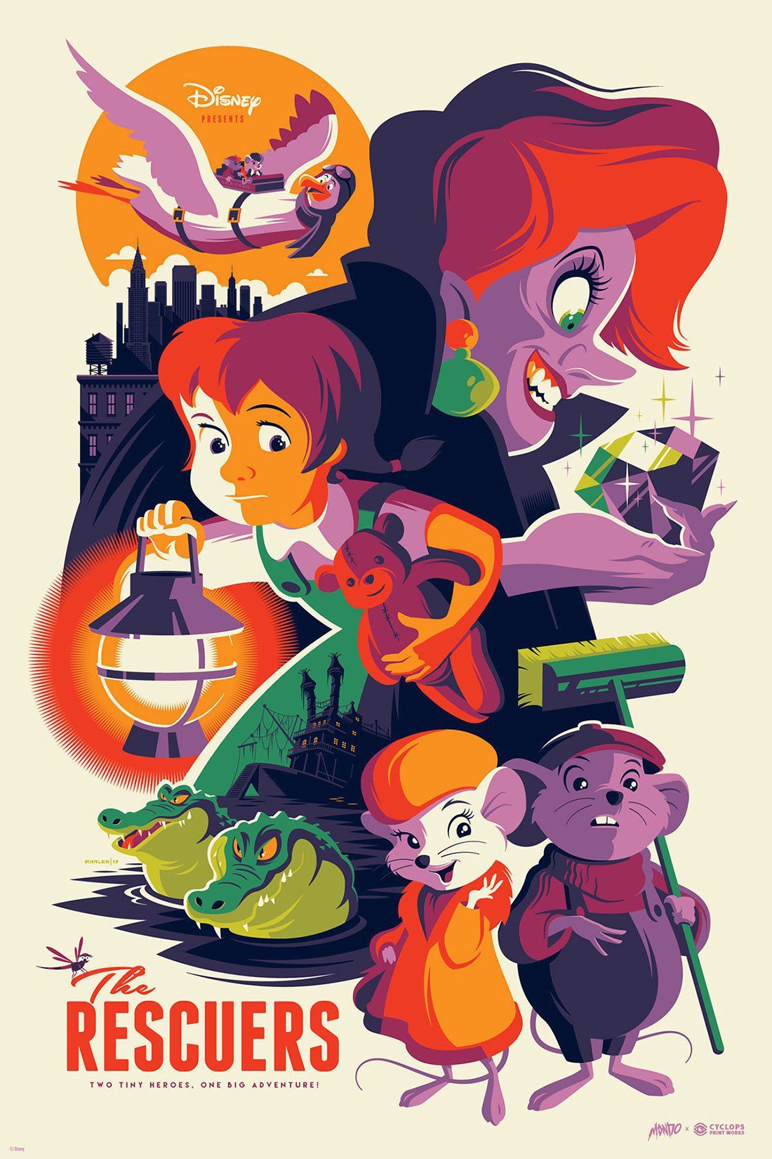 The Rescuers Postmark The Rescuers Poster by Tom Whalen by Locopoton1 on DeviantArt