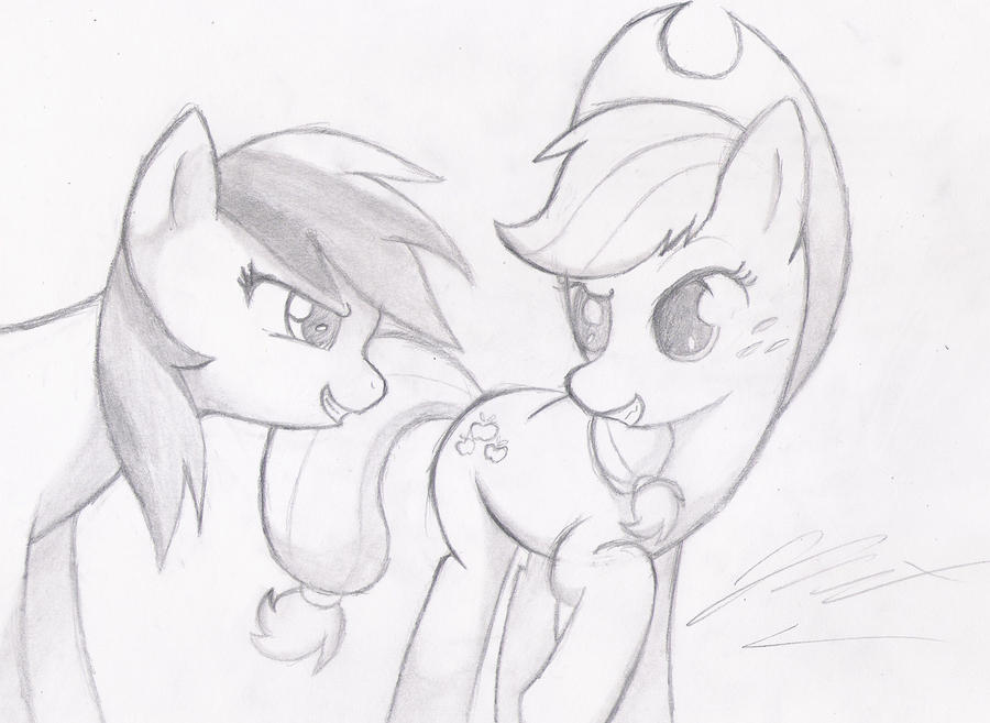 Rainbow Dash and AppleJack