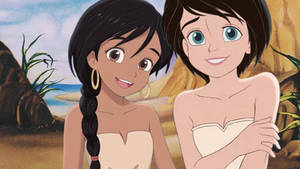 Two shipwrecked girls