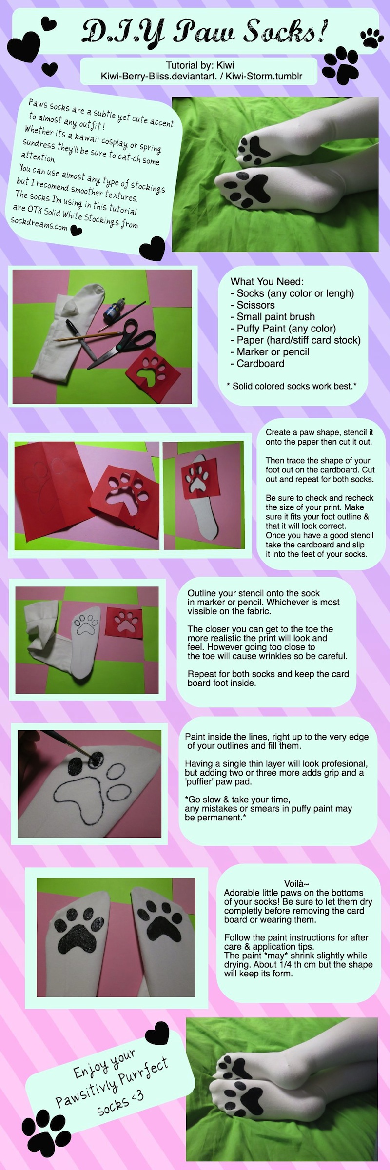 Paw Socks Tutorial!