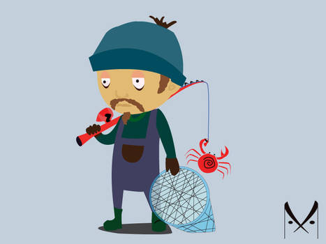 Fisherman Vector