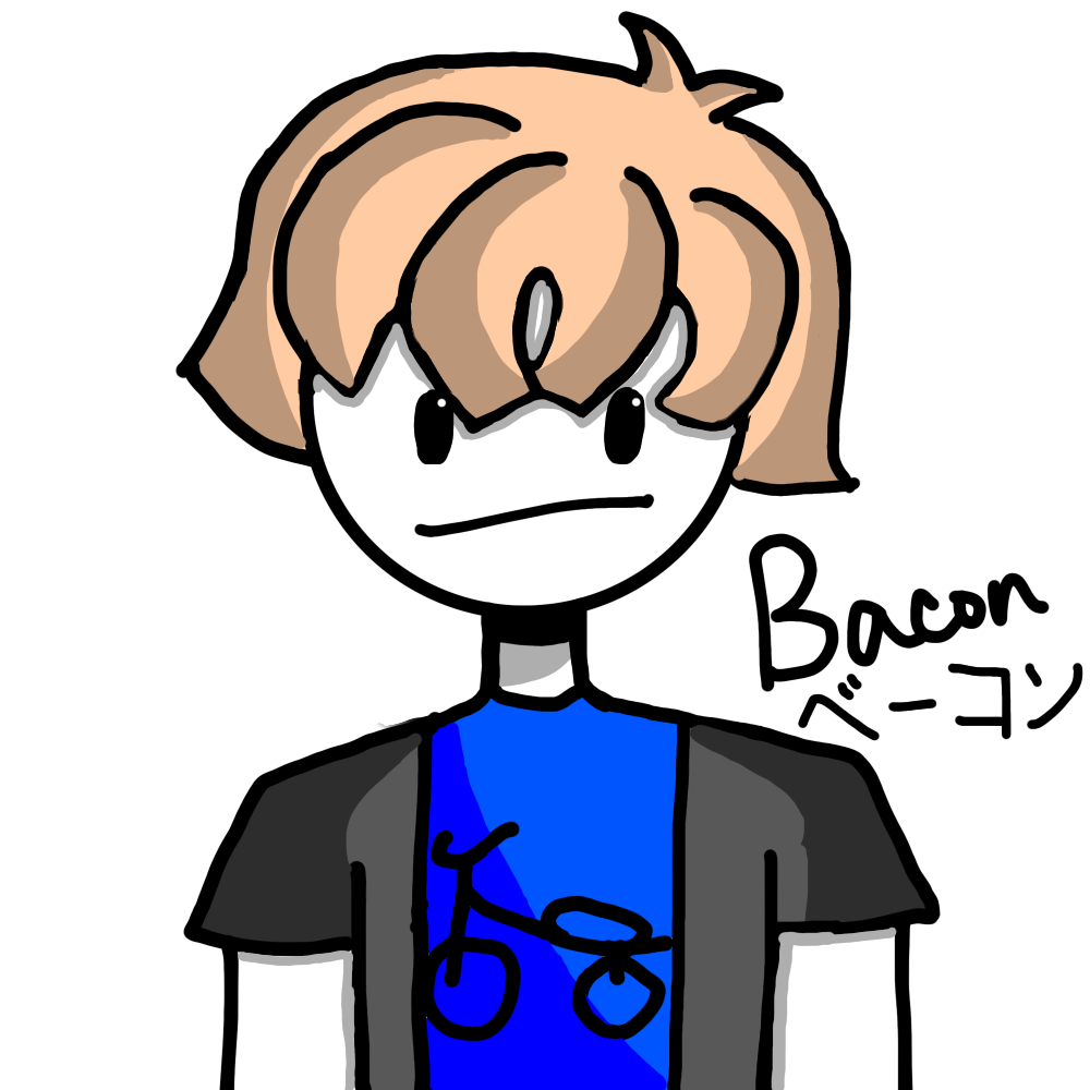Drawing of bacon hair