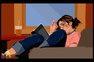 engrossed  -vector-