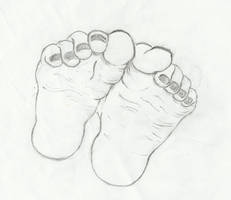 Feet pencil art #5