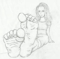 Feet pencil art #6