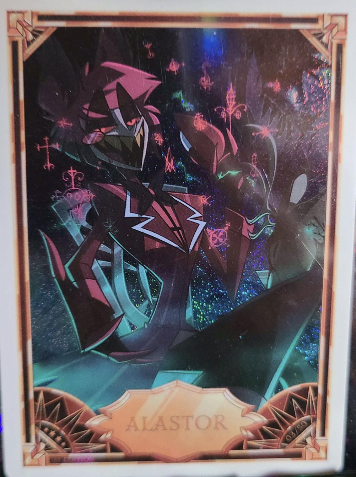 Hazbin Hotel 2024 Alastor Trading Card By ArtB0mB On DeviantArt hazbin-hotel-2024-alastor-trading-card-by-artb0mb-on-deviantart