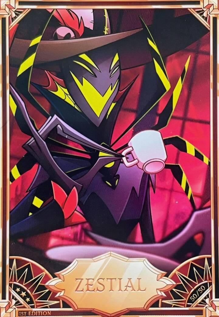 Hazbin Hotel ZESTIAL trading Card 2024 by ArtB0mB on DeviantArt