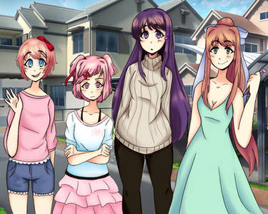 Doki Doki Literature Club Characters by AdrianoRamosOfHT on DeviantArt