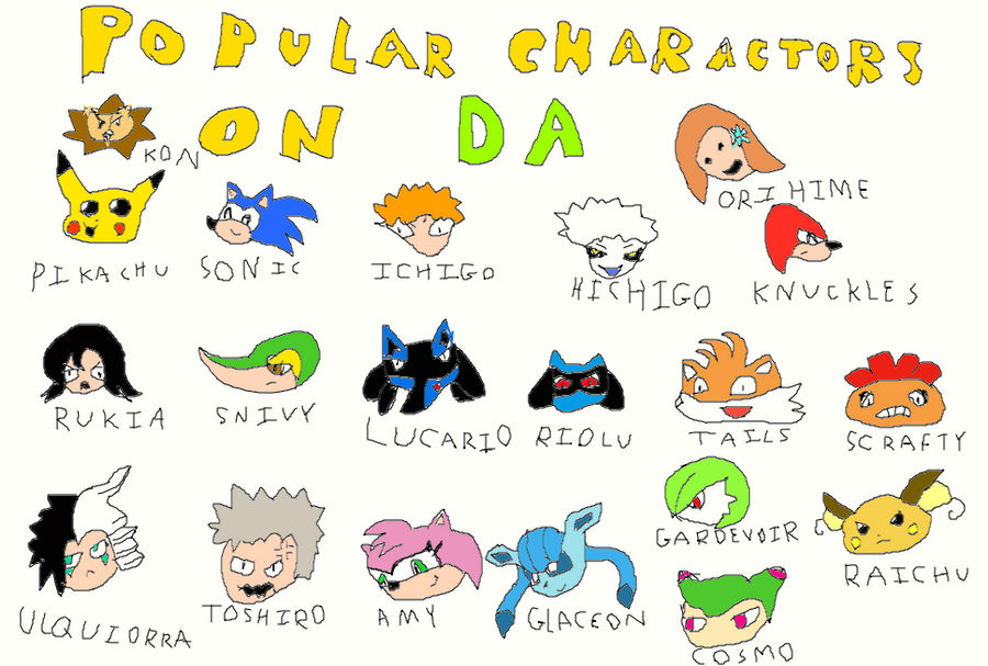 Graphable Charactors Popular Charactors on DA by gardehero on DeviantArt