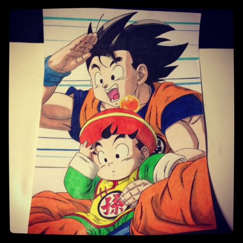 Goku and Gohan by Karina-o-e on DeviantArt