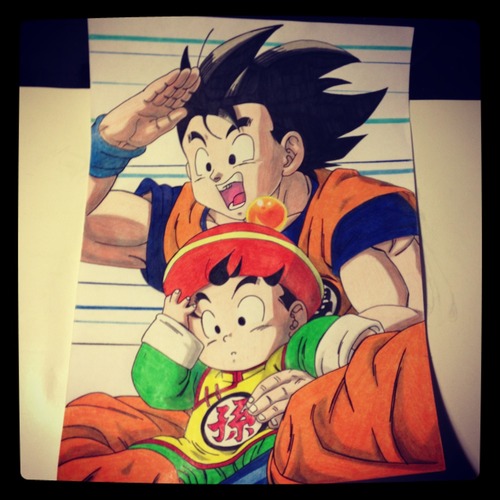 Goku and Gohan by Karina-o-e on DeviantArt Goku and Gohan by Karina-o-e on DeviantArt