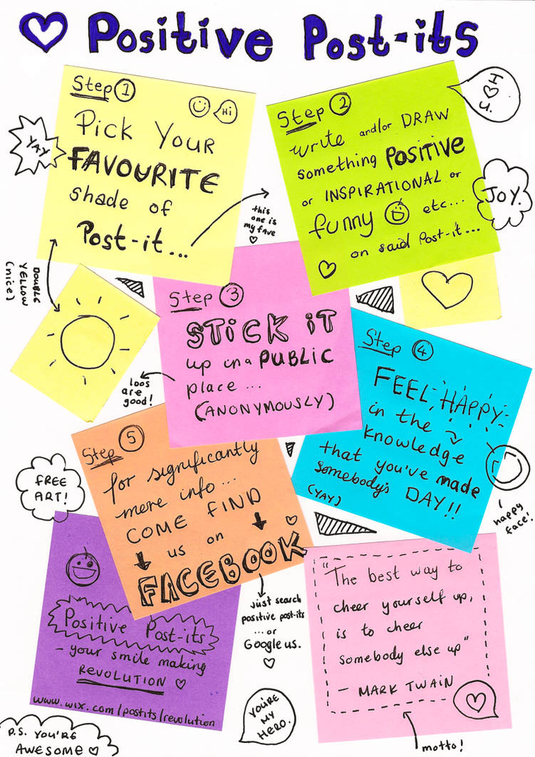 Positive. Post-its. Poster. by aoife on DeviantArt