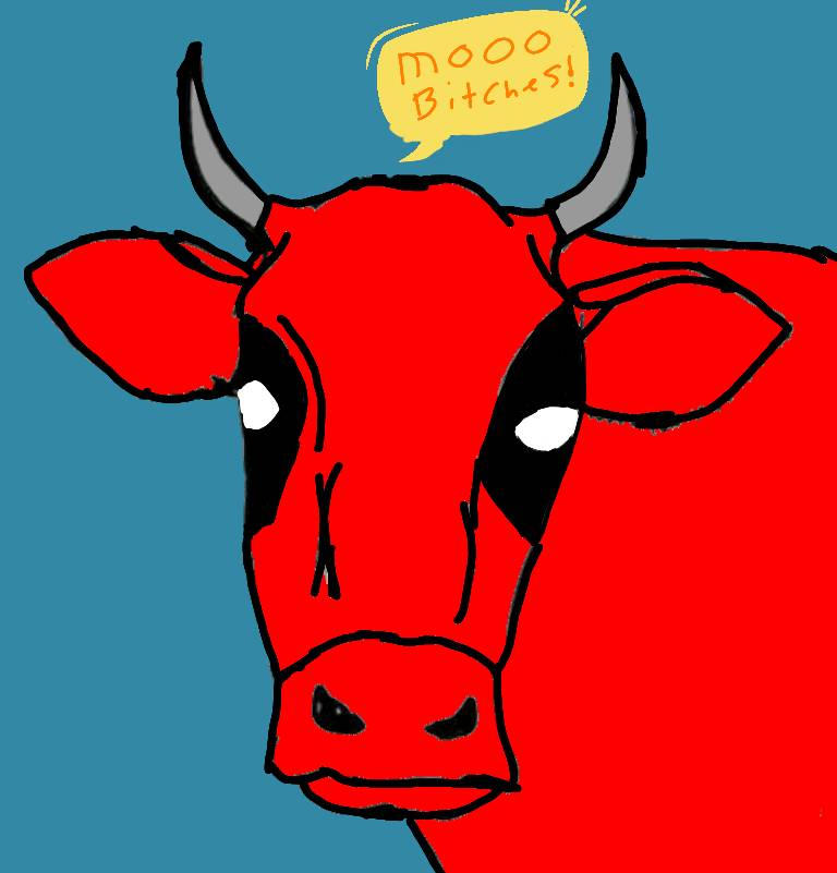 Deadpool cow by theoddphoenix on DeviantArt