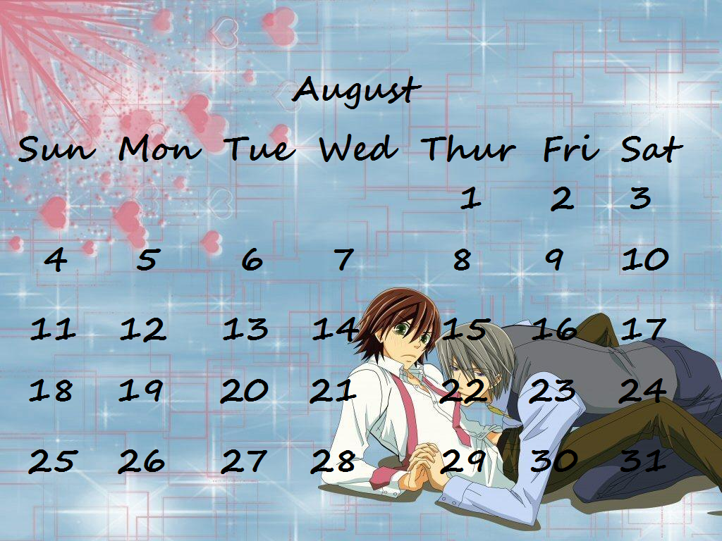 Junjou 2013 Calender August