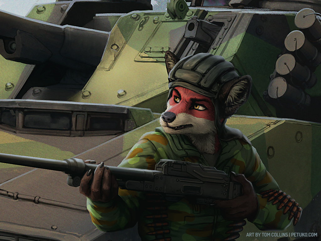 Commission - Foxy and CV9030 [Detail]