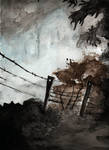 Barbed Wire Fence by Ember-Cole21