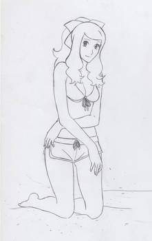 Pokemon: Serena in a swimsuit