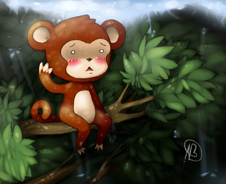 Monkey in the tree tops