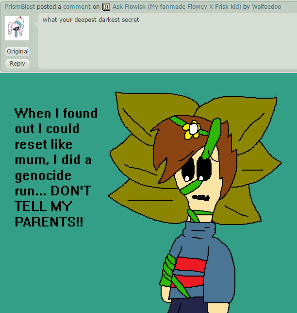 Ask Flowisk Dreemurr #1 by Wolfeedoo on DeviantArt