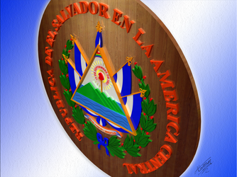 El Salvador crest 3D render