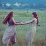 Dancing on the meadow