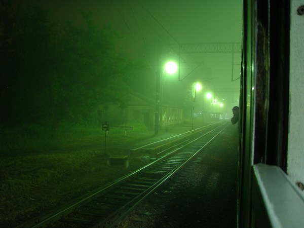 Railroad and the fog