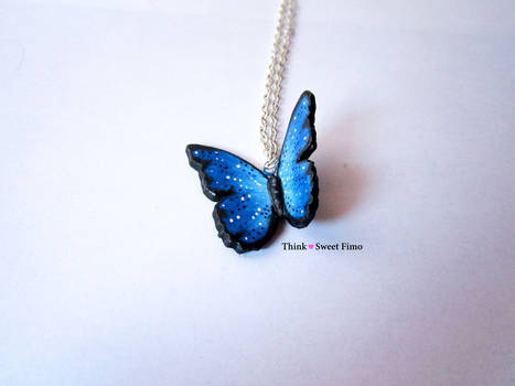 Blue Butterly Necklace.