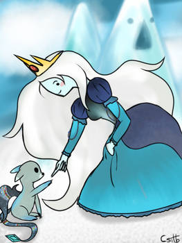 Ice Queen + Baby Ice Dragon