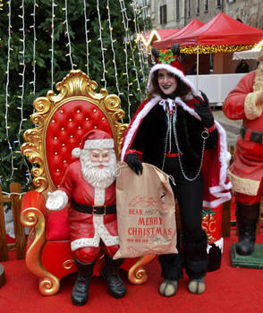 Goth picture with Santa