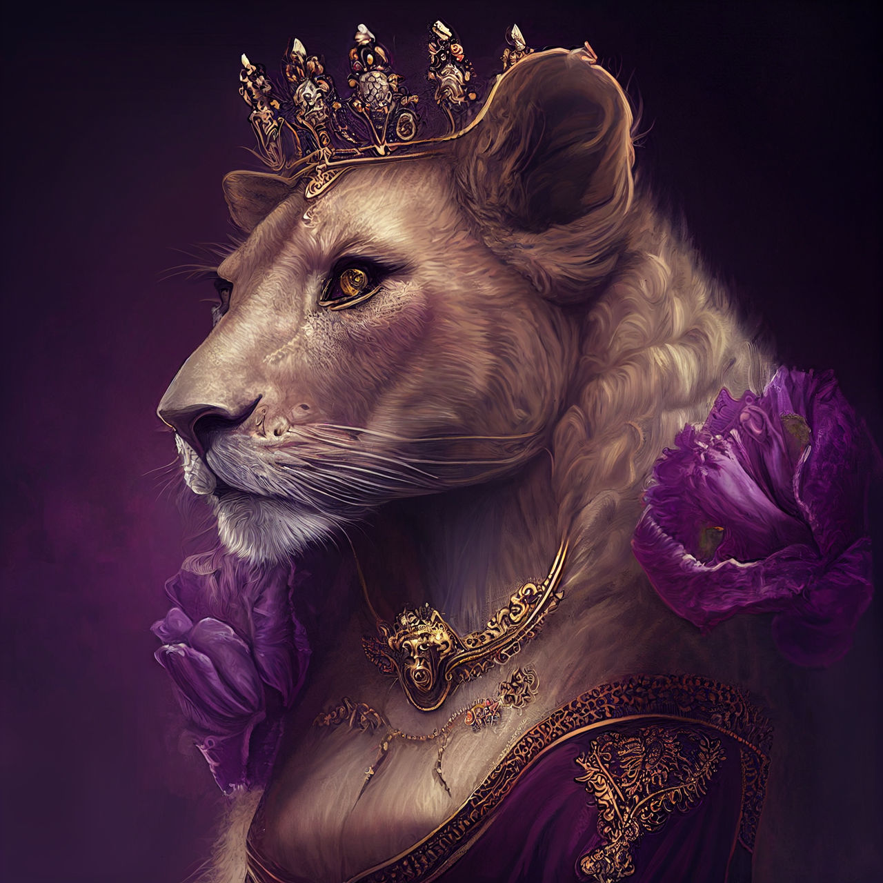 lioness queen portrait by cannacoke on DeviantArt