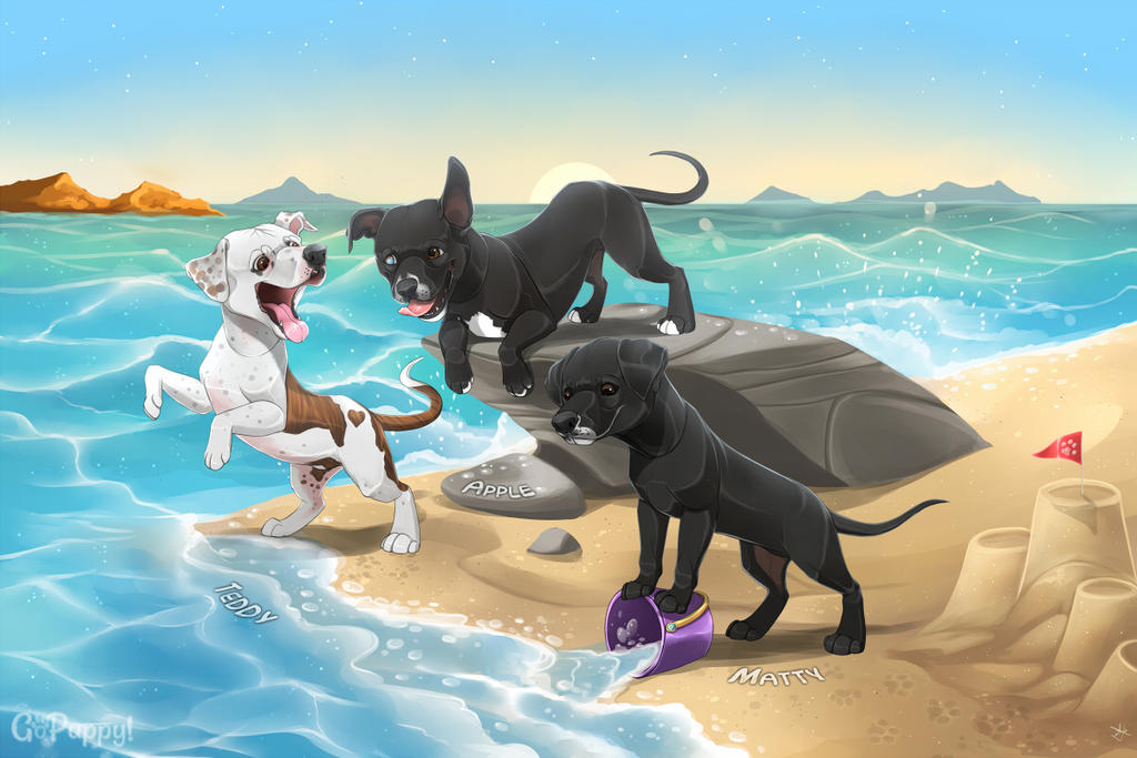 A Beach Day! by GoPuppy