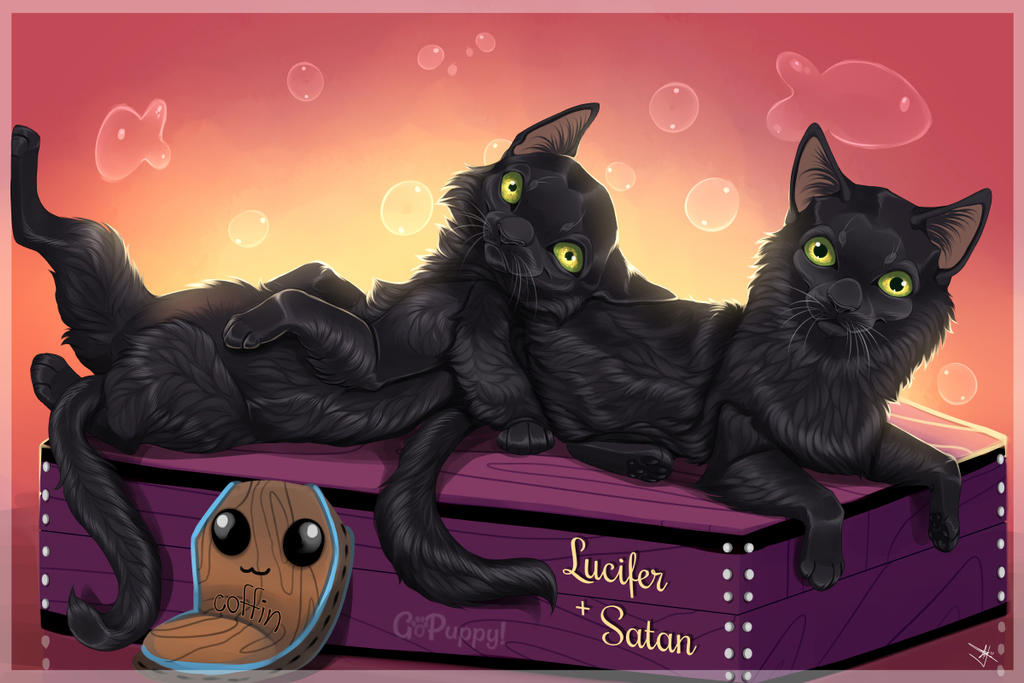 Satan + Lucifer | Black Cat Edition! by GoPuppy