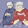 Bakura and Ryou-Kimonos