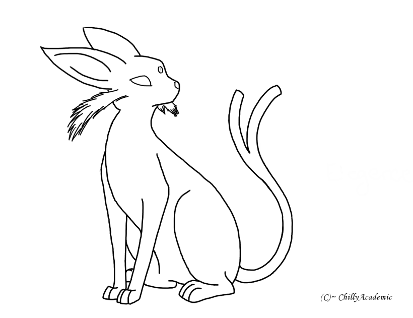 O Pokemon Umbreon para colorir e imprimir