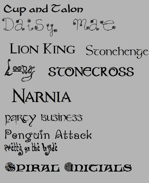 some new fonts