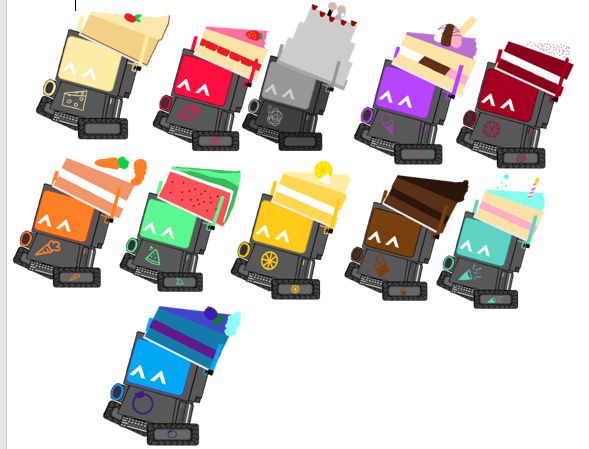 Bot Cake All the Cake Bots Together by Lojored on DeviantArt