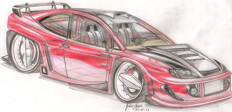 Tuning Drawing Extreme Tuning Car Drawing by TroniXDesign on DeviantArt