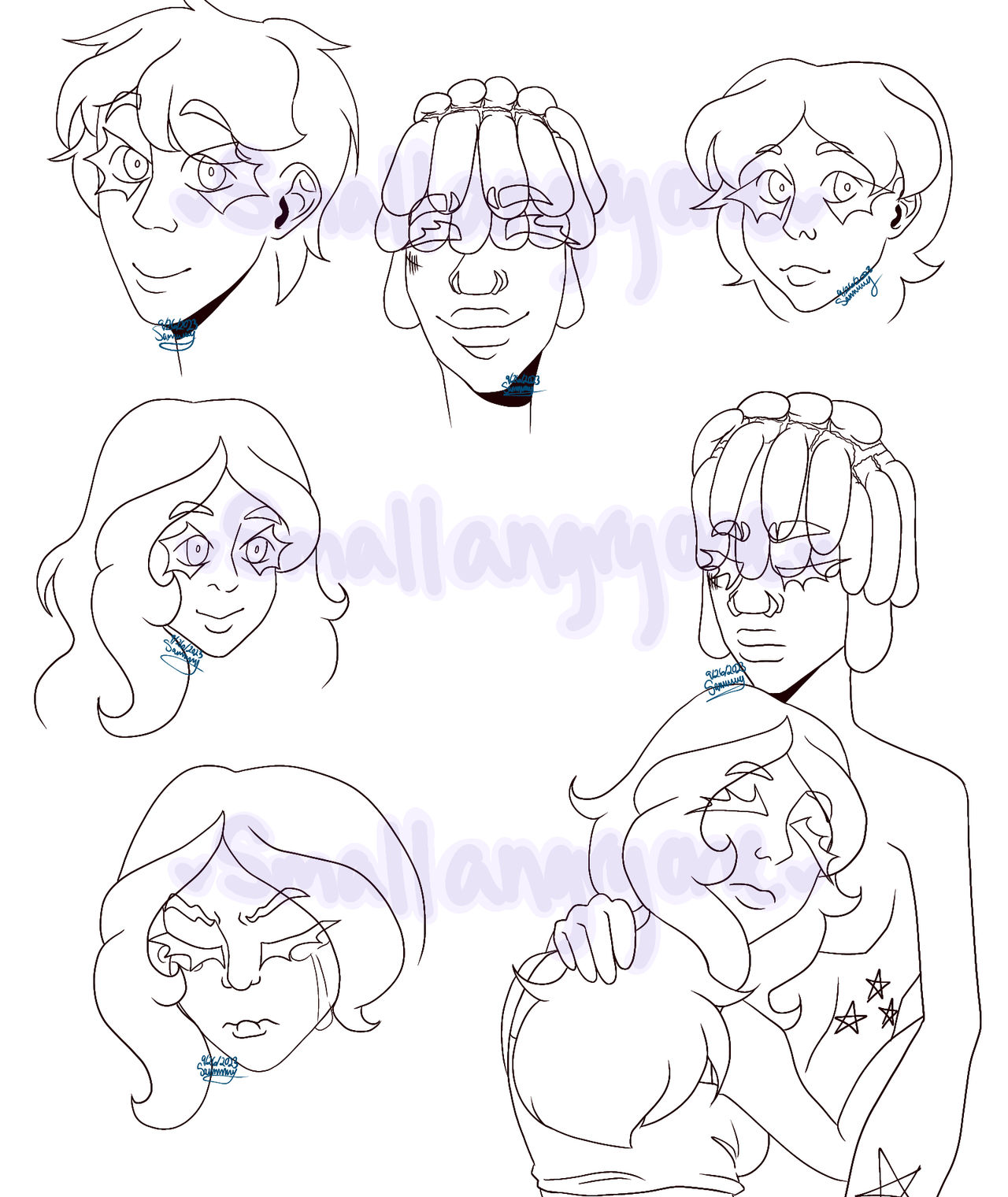 Character sketches by SmallAngryOne on DeviantArt